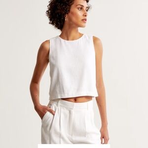 Abercrombie linen tank xxs